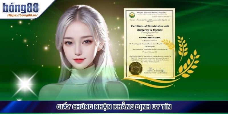 Giấy Phép Hoạt Động BONG88 Minh Chứng Cho Uy Tín, Hợp Pháp 4 Giấy chứng nhận khẳng định uy tín